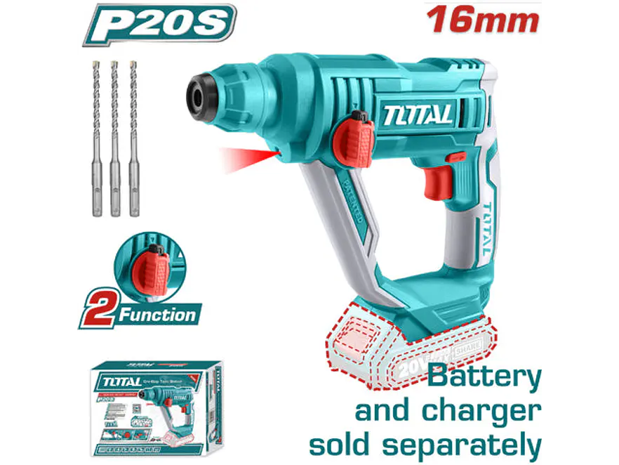 Rotomartillo SDS Plus 16V TOTAL TRHLI1601 Industrial 5/8