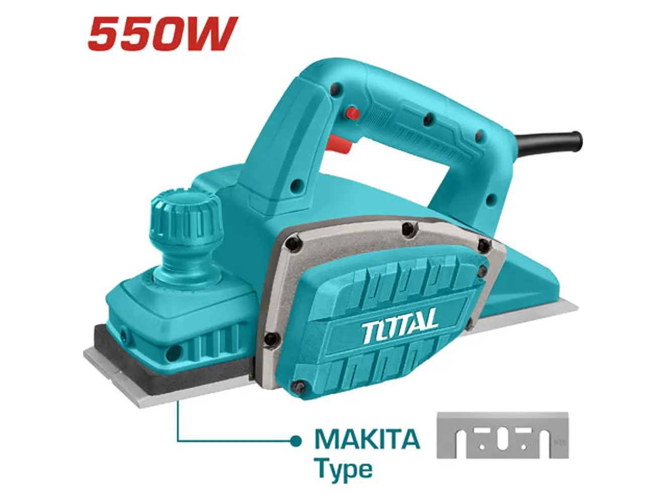 Cepillo Eléctrico Industrial TOTAL UTL5508216 550W Ancho 82mm - Envío a todo Colombia | aztools.co