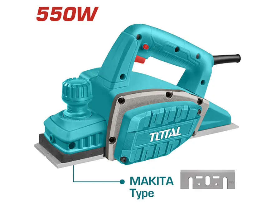 Cepillo Eléctrico Industrial TOTAL UTL5508216 550W Ancho 82mm - Envío a todo Colombia | aztools.co