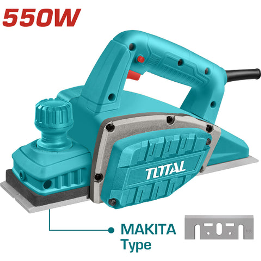 Cepillo Electrico 550W 120V Incluye Guia Industrial Total Utl5508216