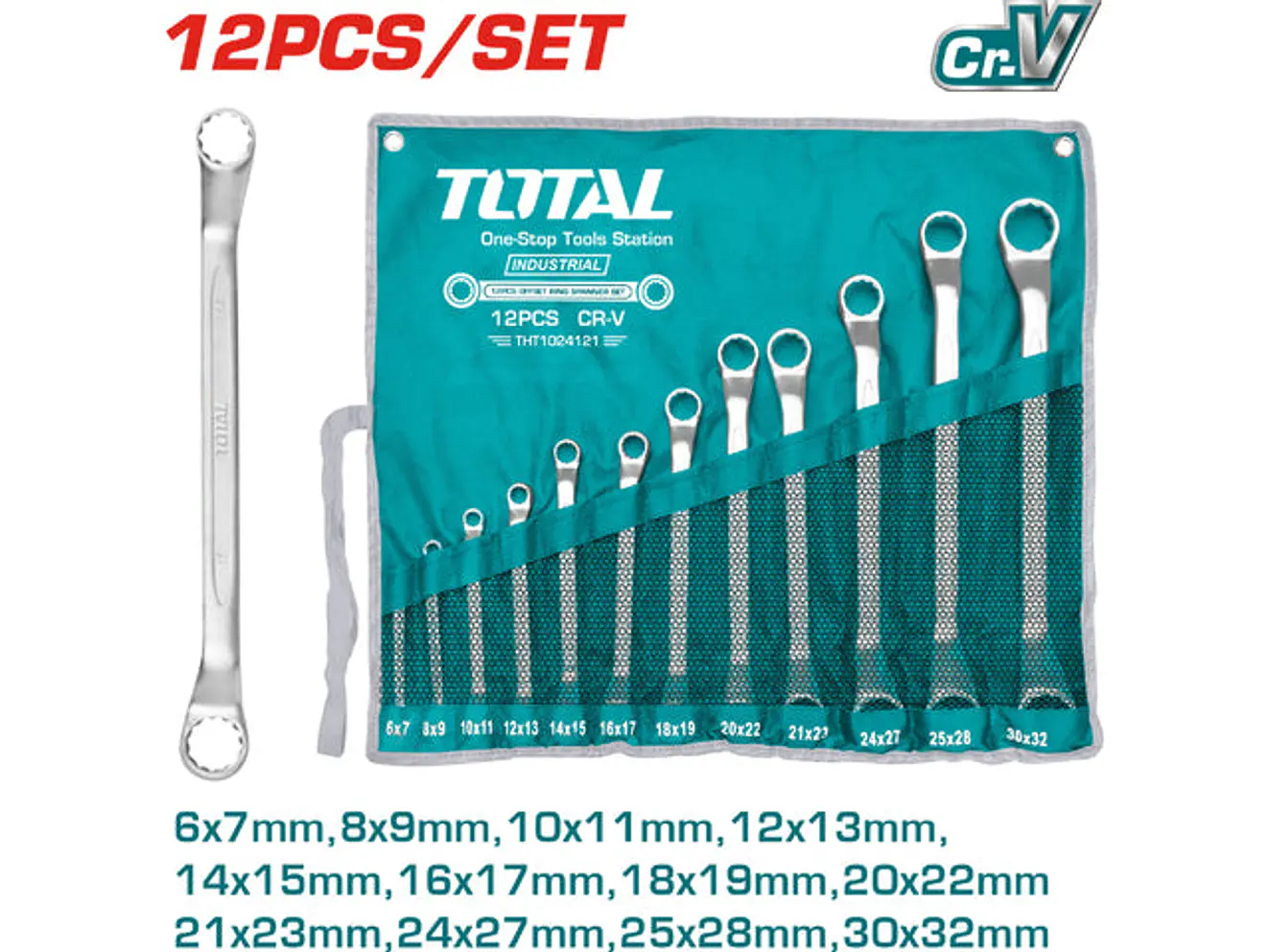 Llave Corona 6-32Mm Juego X 12 Pcz Industrial Super Total Tht1024121 - Envío a todo Colombia | aztools.co
