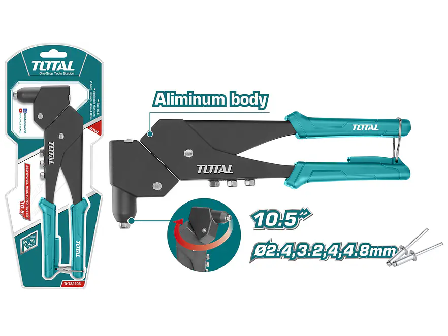 Remachadora 10.5 Industrial Giratoria 360 Grados Total Tht32106 - Envío a todo Colombia | aztools.co