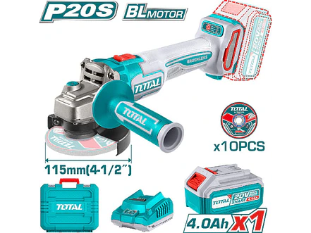 Pulidora Inalámbrica 20V TOTAL UTAGLI211541 Industrial Motor Brushless + Kit - Envío a todo Colombia | aztools.co