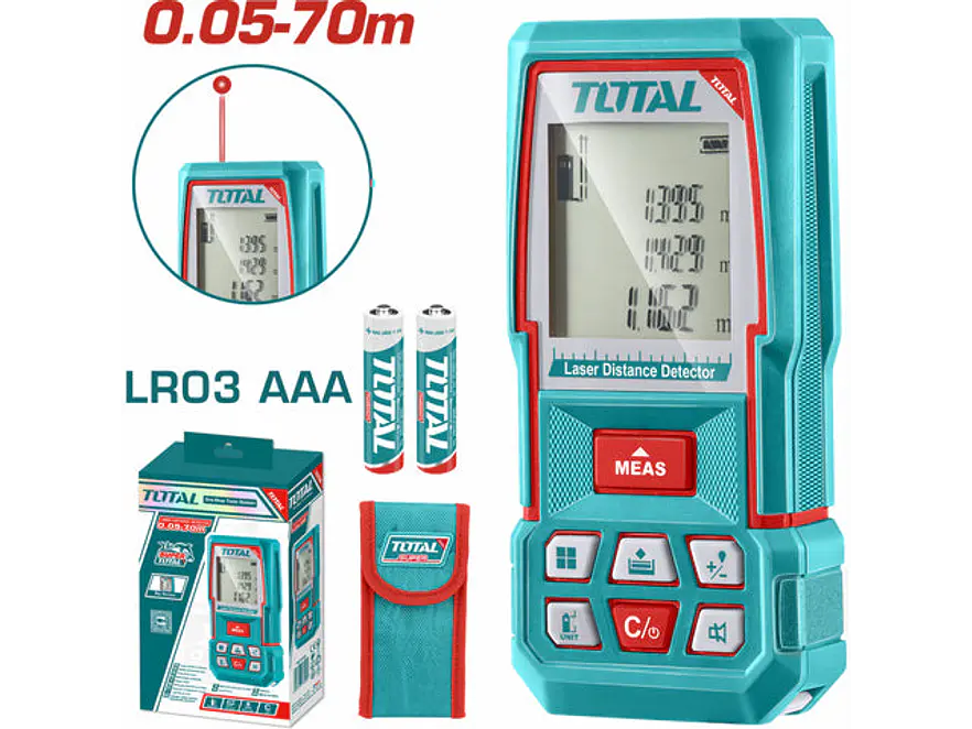 Medidor de Distancia Láser TOTAL TMT57026 60 Metros Profesional - Envío a todo Colombia | aztools.co