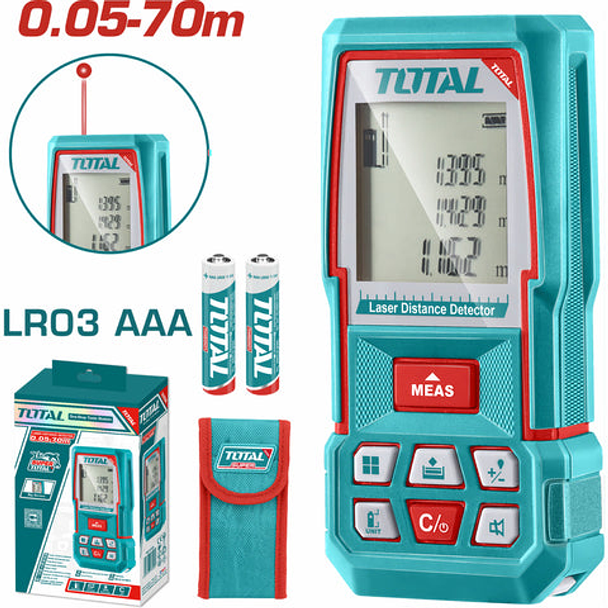 Medidor De Distancias Laser 60Mts Total Tmt57026