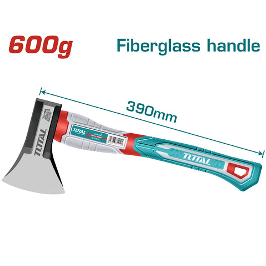 Hacha 600G Mango De Fibra De Vidrio Super Total Thax061600