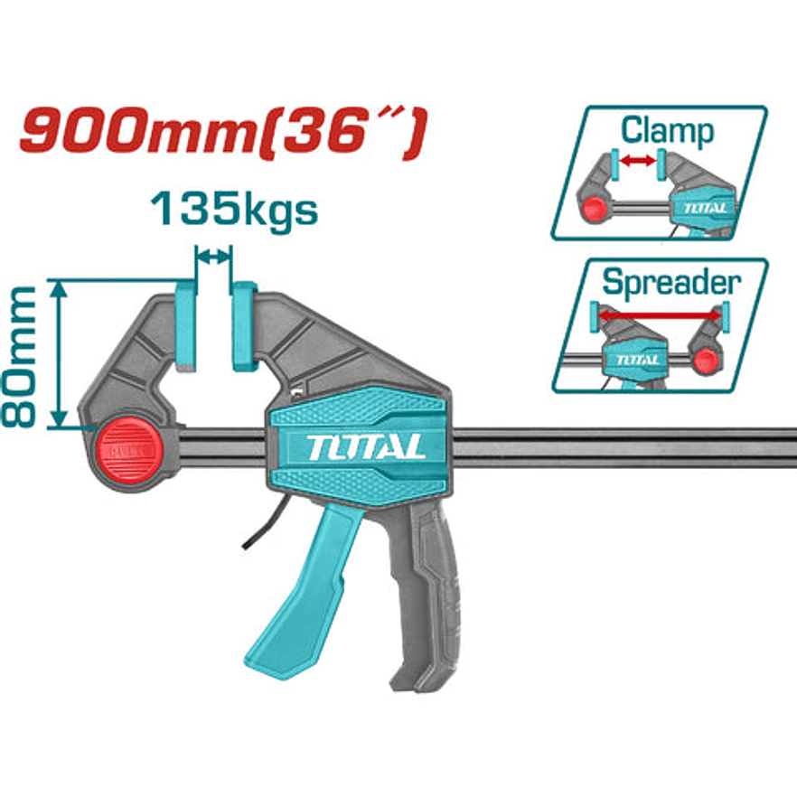 Prensa Sargento De Barra 80 X 900 Mm 36