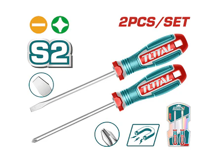 Juego Destornilladores X 2 Pzs Punta Inmantada Super Total Tksds0226 - Envío a todo Colombia | aztools.co