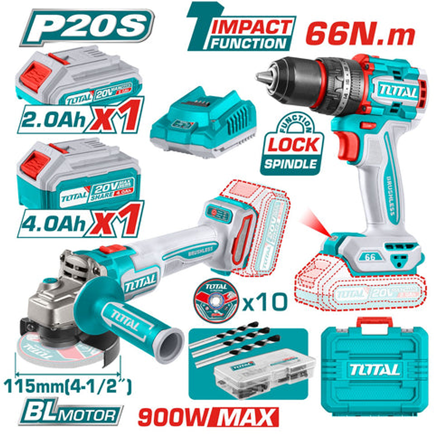 Combo Inalambrico Taladro 1/2