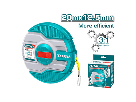 Decametro 20Mts Industrial Fibra De Vidrio Total Tmtf13206 - Envío a todo Colombia | aztools.co