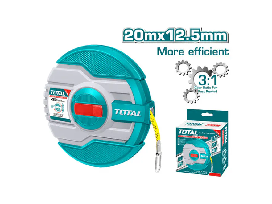 Decametro 20Mts Industrial Fibra De Vidrio Total Tmtf13206 - Envío a todo Colombia | aztools.co