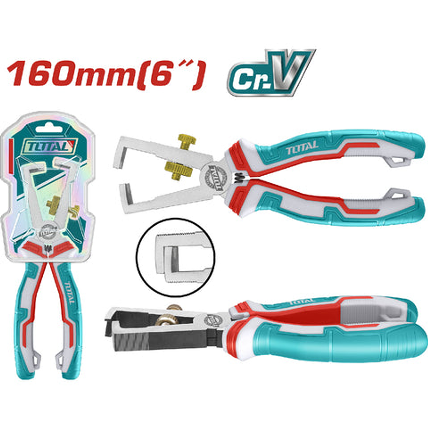 Alicate Pela Cable Frontal Industrial Super Total Tht25616