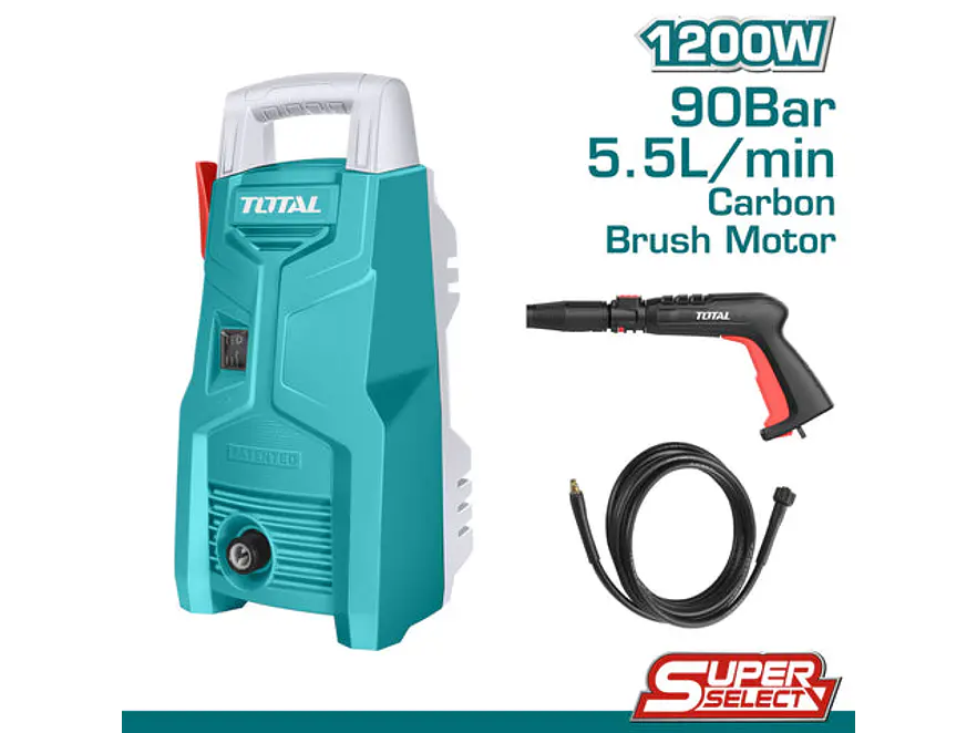 Hidrolavadora Eléctrica TOTAL UTGT113026 Super Select 1200W 1300 PSI - Foto 1 | aztools.co