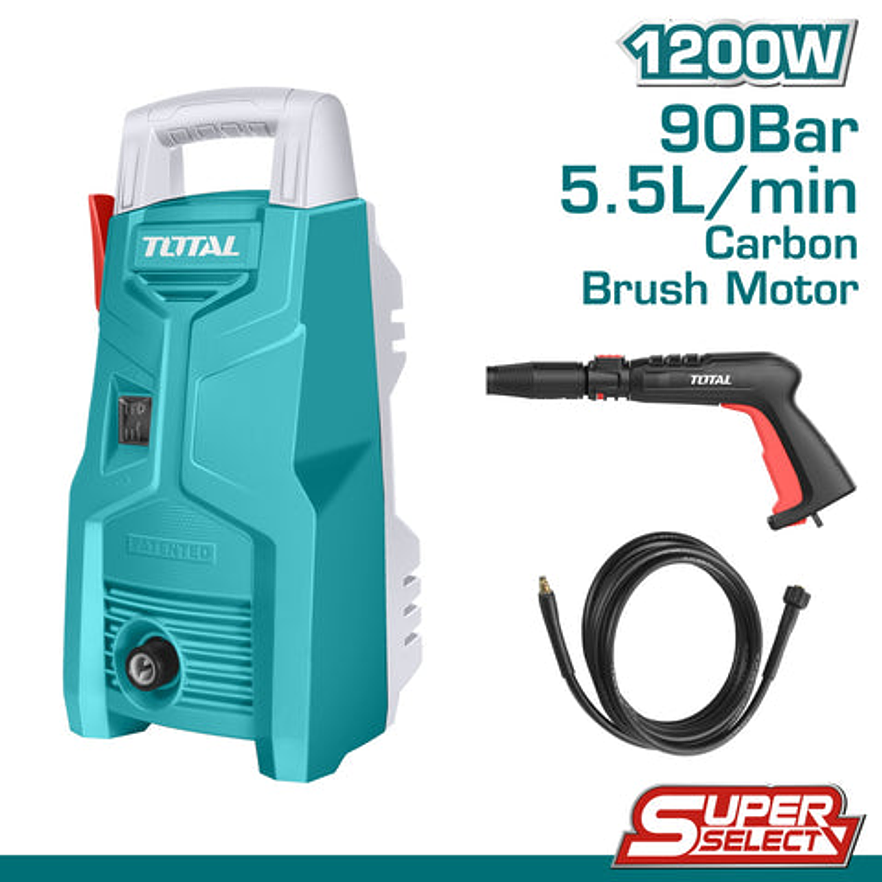 Hidrolavadora 1200W 1300Psi 120V Total UTGT113026 Super Select  1
