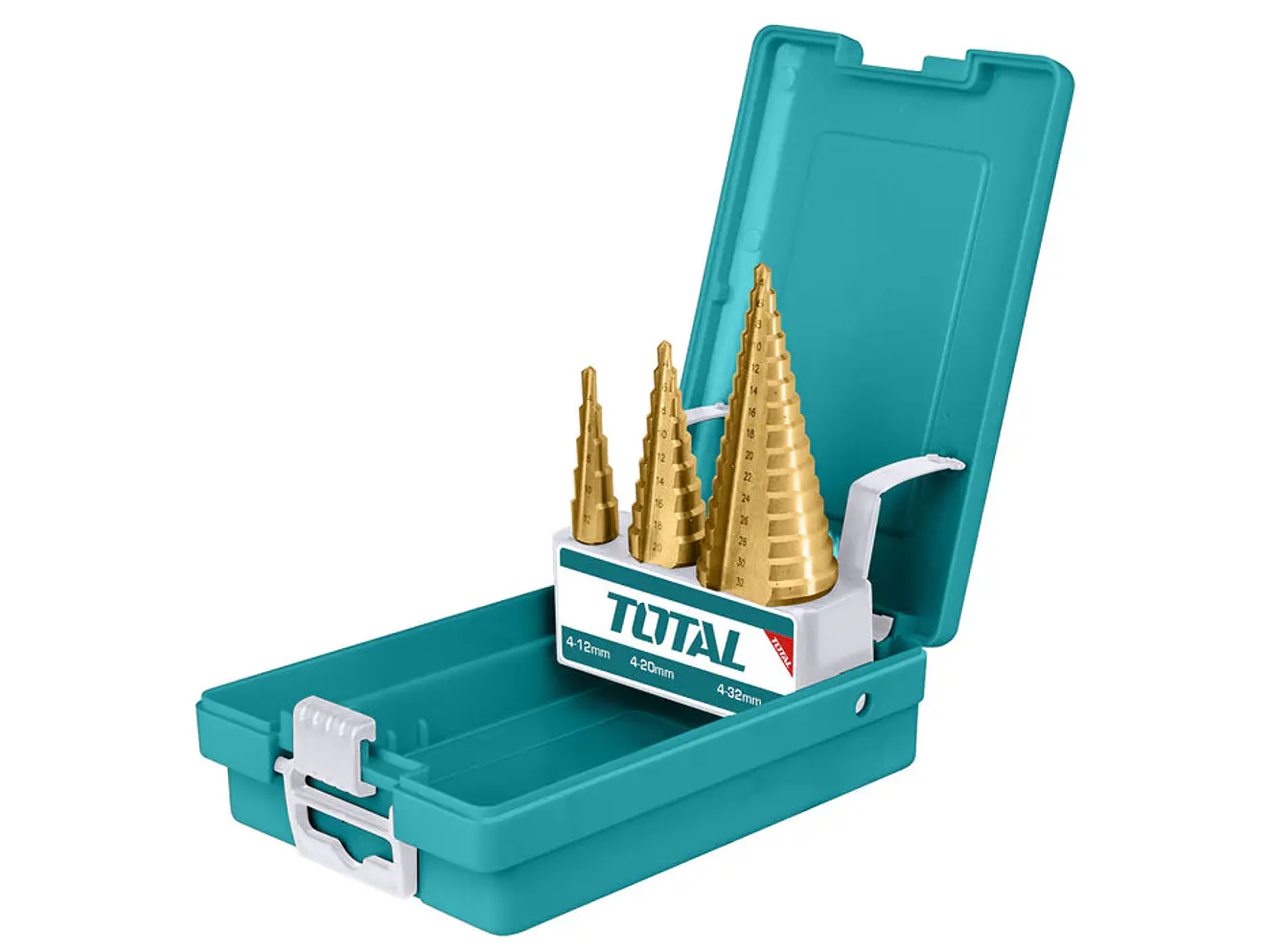 Juego de Brocas Escalonadas TOTAL TACSD2031 x 3 Piezas HSS Profesional - Envío a todo Colombia | aztools.co