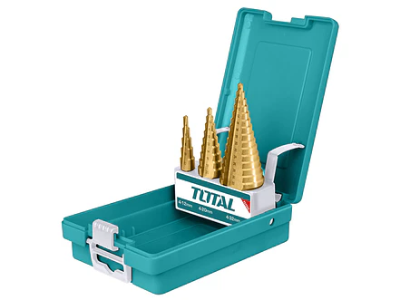 Juego de Brocas Escalonadas TOTAL TACSD2031 x 3 Piezas HSS Profesional - Envío a todo Colombia | aztools.co