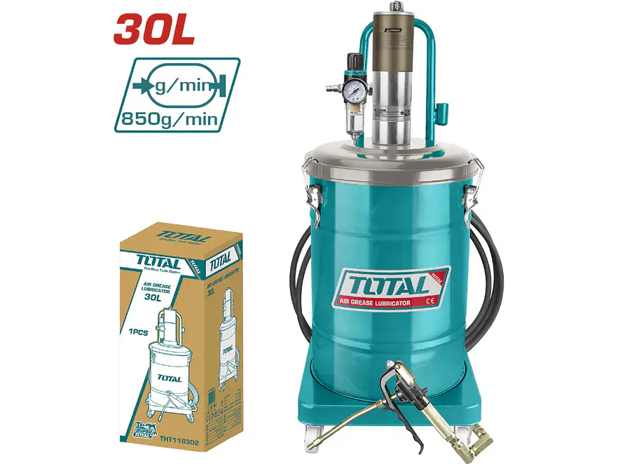 Engrasadora Neumática TOTAL 30L Industrial THT118302 - Envío a todo Colombia | aztools.co