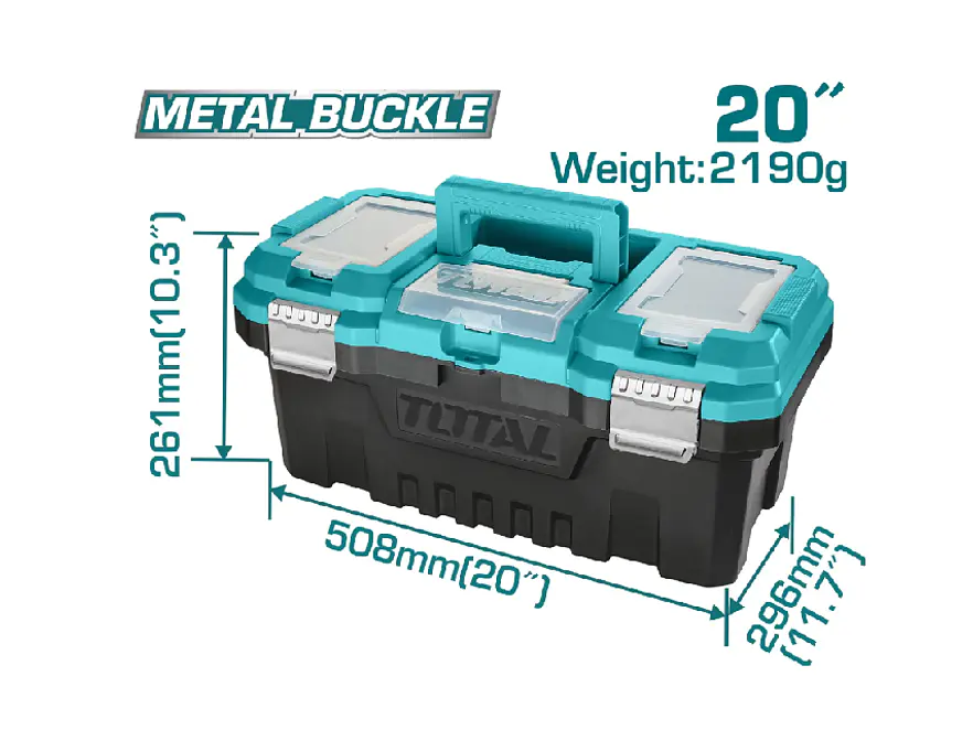 Caja Herramienta 20 Plastica Cierre Metalico Total Tpbx0202 - Envío a todo Colombia | aztools.co