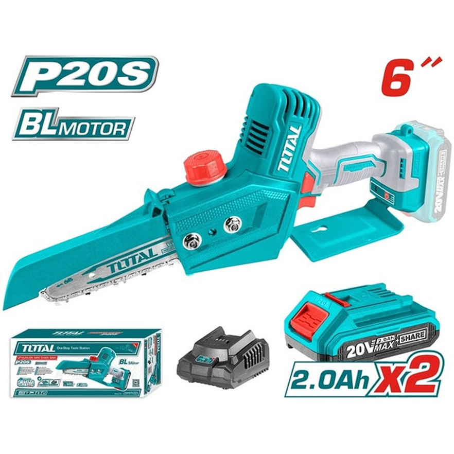 Sierra Mini Inalambrica De 6 20V Incluye Dos Baterias Y Cargador Total Utgsli20683