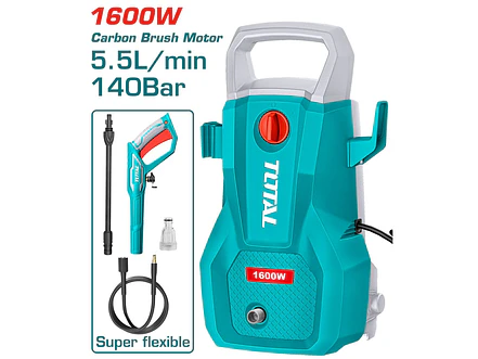 Hidrolavadora Eléctrica TOTAL UTGT11336 Super Select 1600W 2030 PSI - Foto 1 | aztools.co