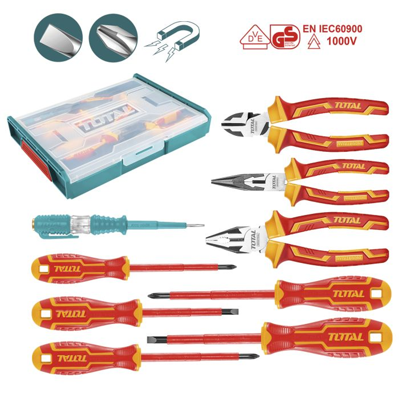 Juego De Herramientas Aisladas 9Pzs Industrial Total Thktv02H091