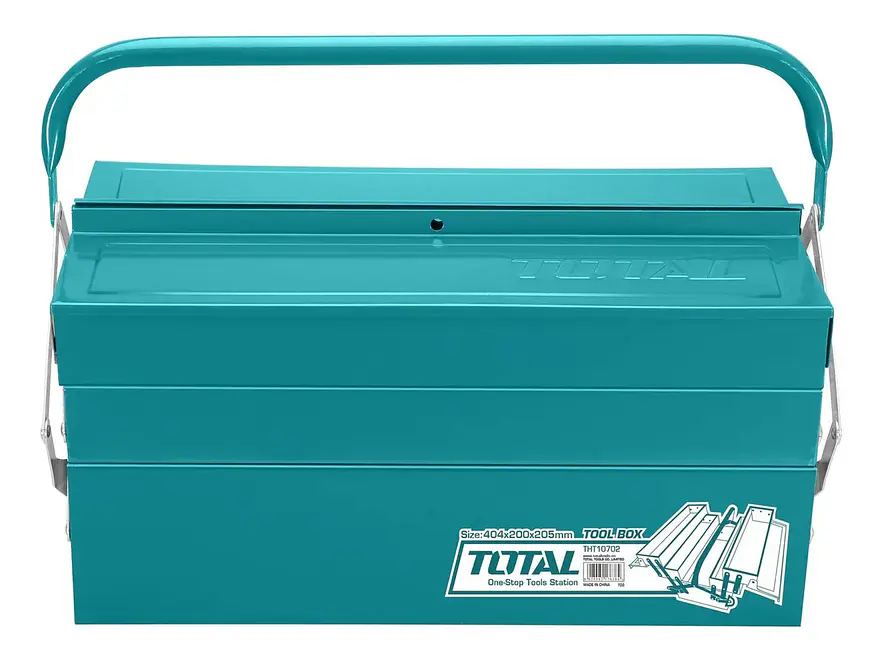 Caja Herramientas 404X200X205Mm Industrial Metalica Total Tht10702 - Envío a todo Colombia | aztools.co