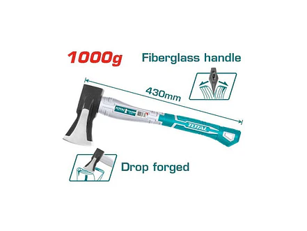 Hacha 1000G Mango De Fibra De Vidrio Total Tht798016 - Envío a todo Colombia | aztools.co