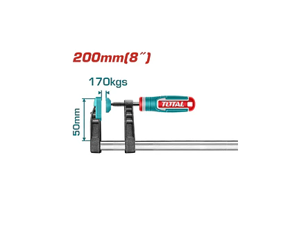 Prensa Sargento En F 50X200Mm Industrial Graduable Total Tht1320502 - Envío a todo Colombia | aztools.co
