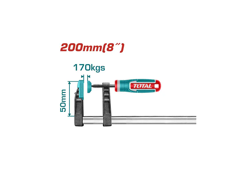 Prensa Sargento En F 50X200Mm Industrial Graduable Total Tht1320502 - Envío a todo Colombia | aztools.co