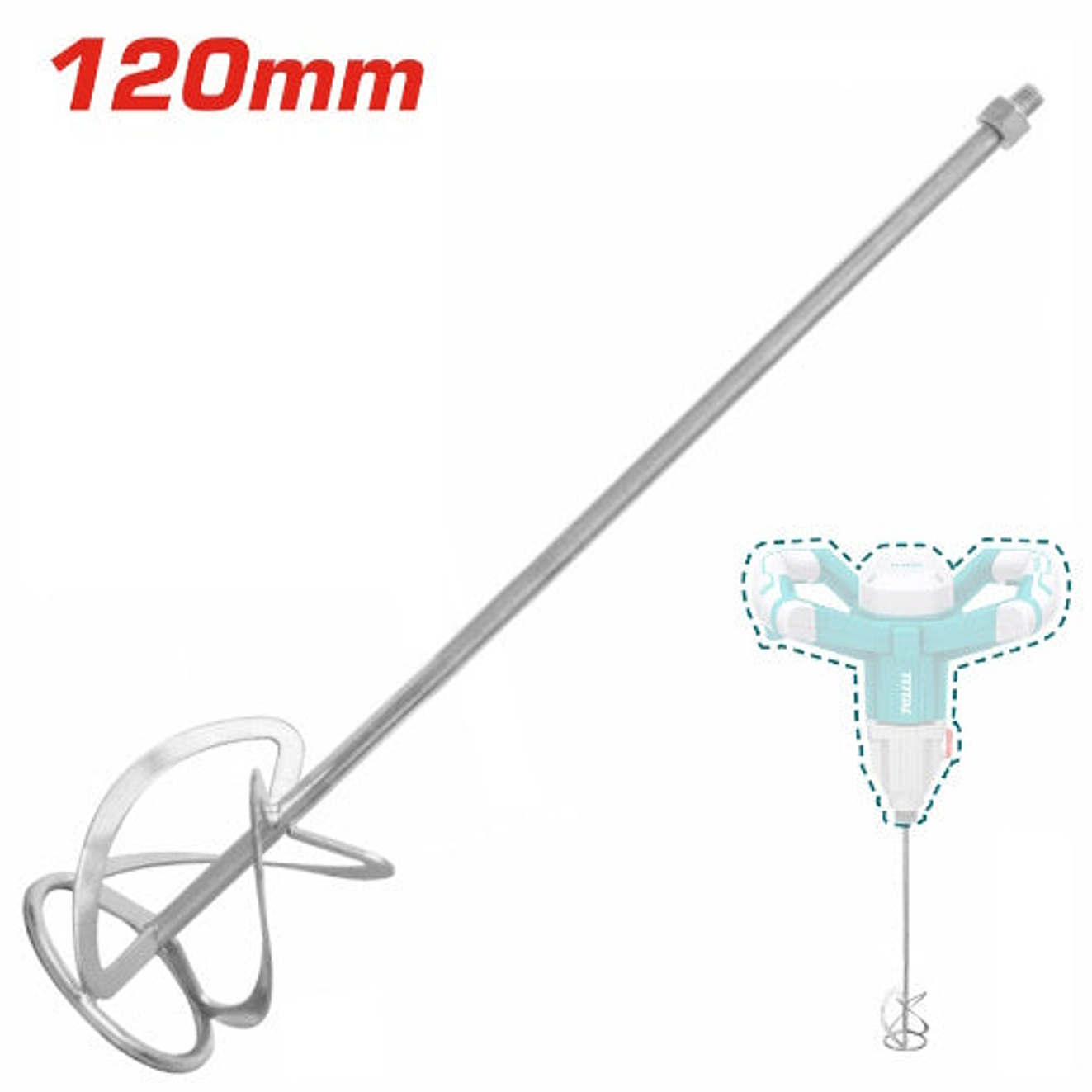 Batidor Para Mezcladora 120Mm 4 3/4 Total Utac331120