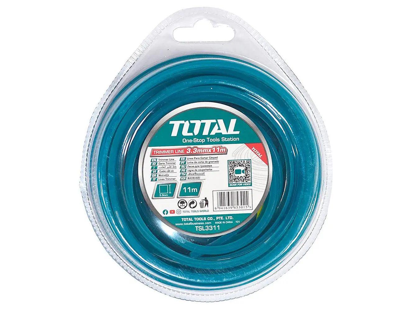 Nylon Guadañadora Cuadrado 3,3Mm X 11M Total Tsl3311 - Envío a todo Colombia | aztools.co