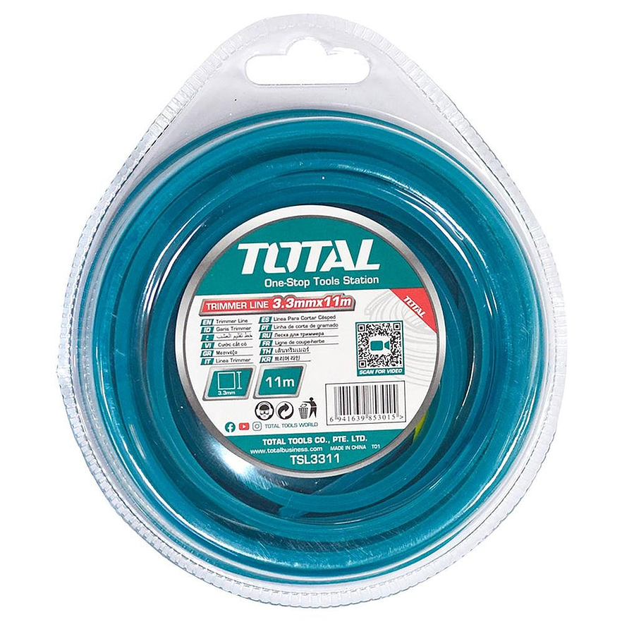 Nylon Guadañadora Cuadrado 3,3Mm X 11M Total Tsl3311