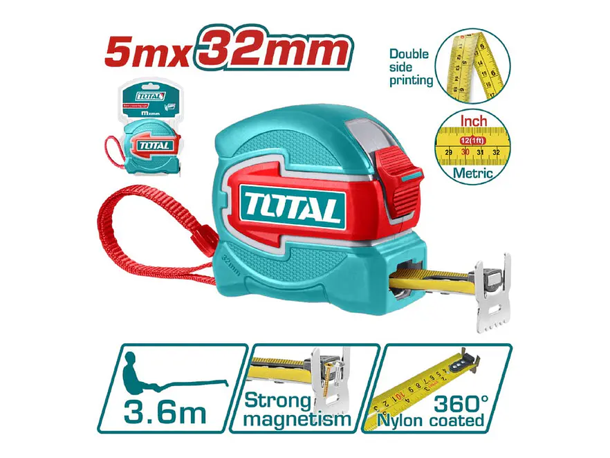 Metro 5 Mts Hoja 32Mm Industrial Super Total Tmt80532 - Envío a todo Colombia | aztools.co
