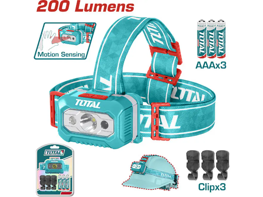 Linterna Minero 200 Lumenes Incluye Bateria Super Total Thl013Aaa6 - Envío a todo Colombia | aztools.co