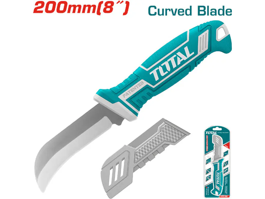 Cuchillo Pelacable 200 Mm Curvo Acero Inoxidable Total Tht51882 - Envío a todo Colombia | aztools.co