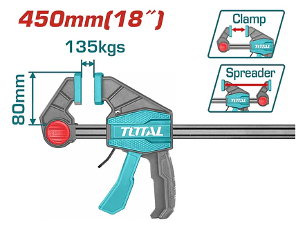 Prensa Sargento De Barra 80X450 Mm Industrial Total Tht1346801 - Envío a todo Colombia | aztools.co