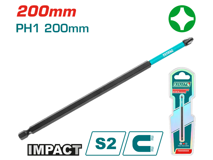 Puntas Taladro Imantada Ph1 200Mm + Industrial Super Total Tacim71Ph1200 - Envío a todo Colombia | aztools.co