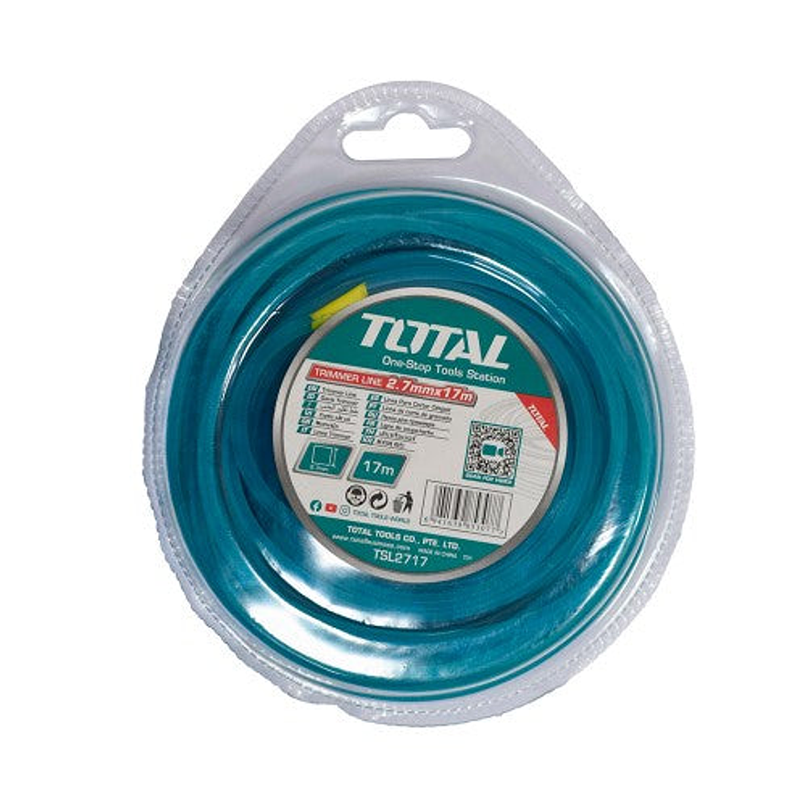 Nylon Guadañadora Cuadrado 2,7Mm X 17M Total Tsl2717