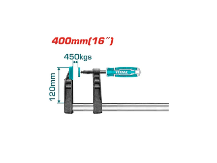 Prensa Sargento En F 120X400Mm Graduable Industrial Total Tht1321202 - Envío a todo Colombia | aztools.co