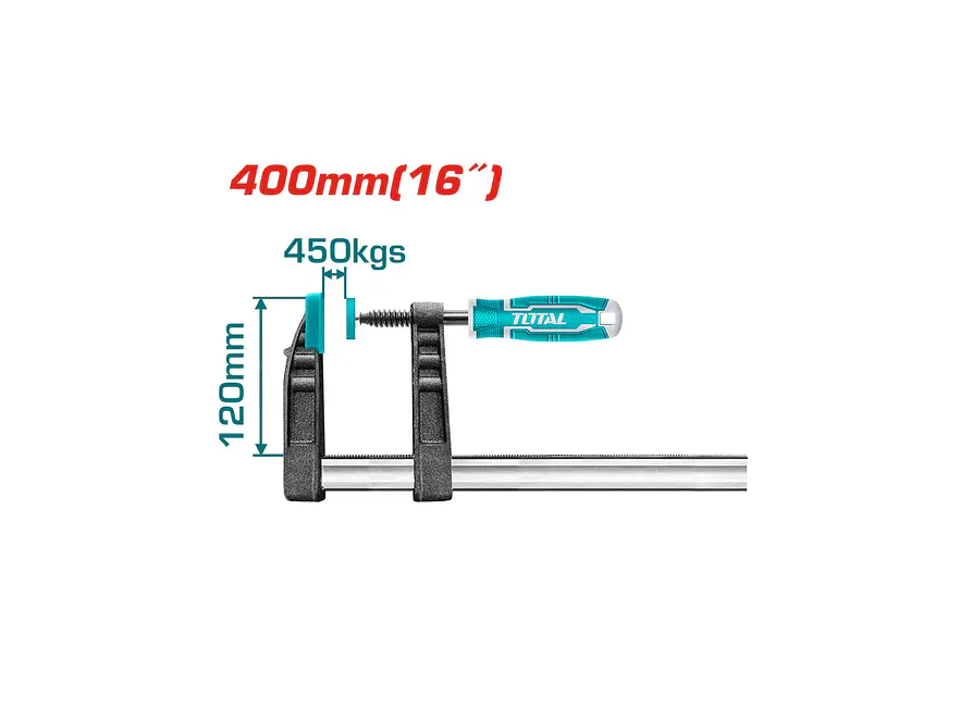 Prensa Sargento En F 120X400Mm Graduable Industrial Total Tht1321202 - Envío a todo Colombia | aztools.co
