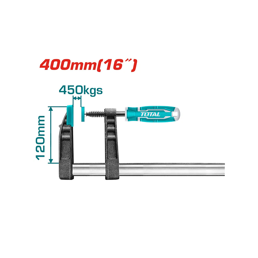 Prensa Sargento En F 120X400Mm Graduable Industrial Total Tht1321202