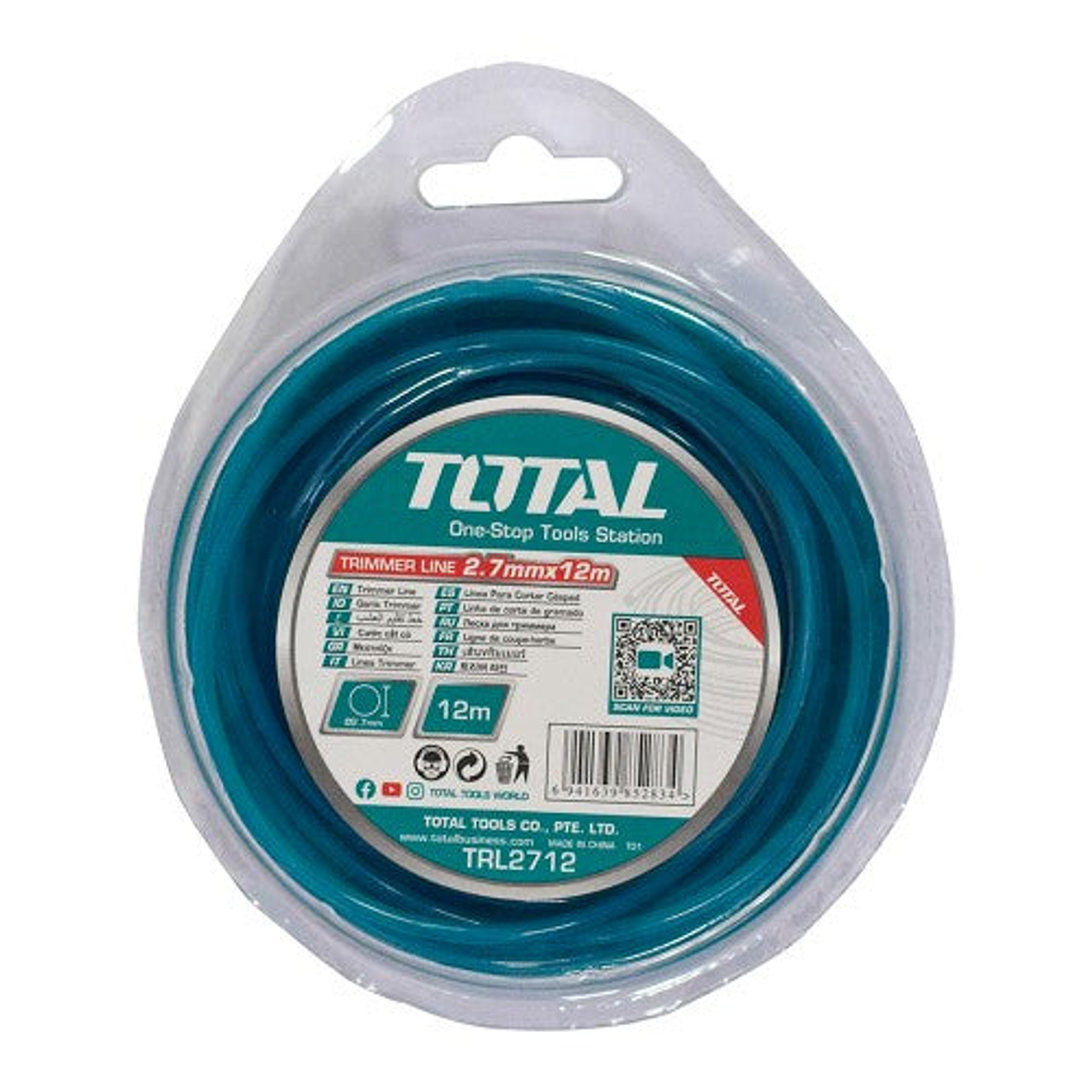 Nylon Guadañadora Redondo 2,7Mm X 12M Total Trl2712