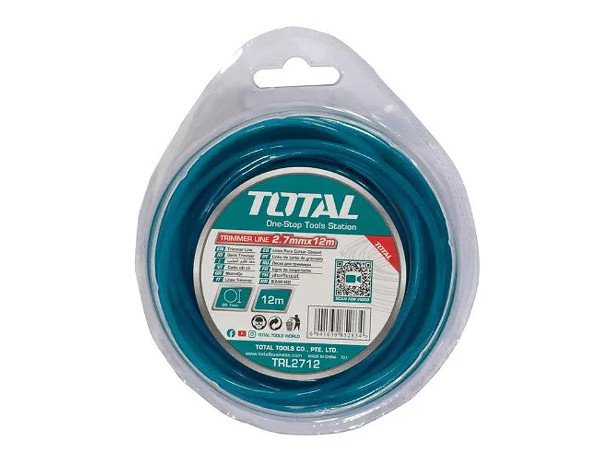 Nylon Guadañadora Redondo 2,7Mm X 12M Total Trl2712 - Envío a todo Colombia | aztools.co