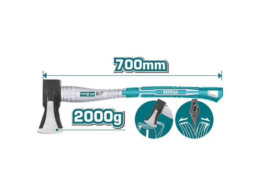 Hacha 1000G Mango De Fibra De Vidrio Super Total Thax0611000F - Envío a todo Colombia | aztools.co