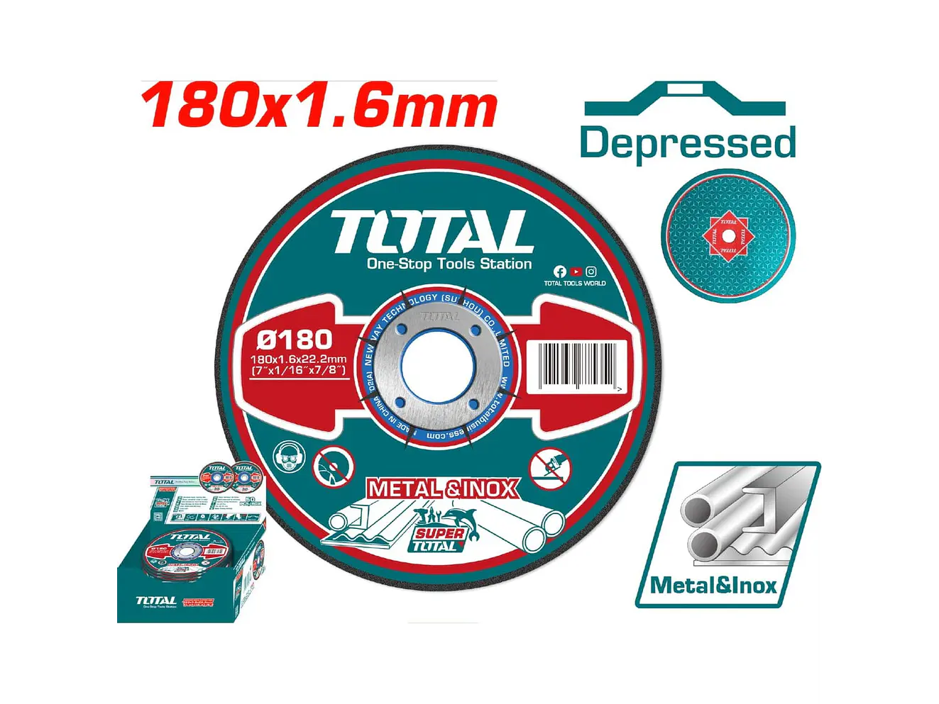 Disco de Corte Metal y Acero Inoxidable 7