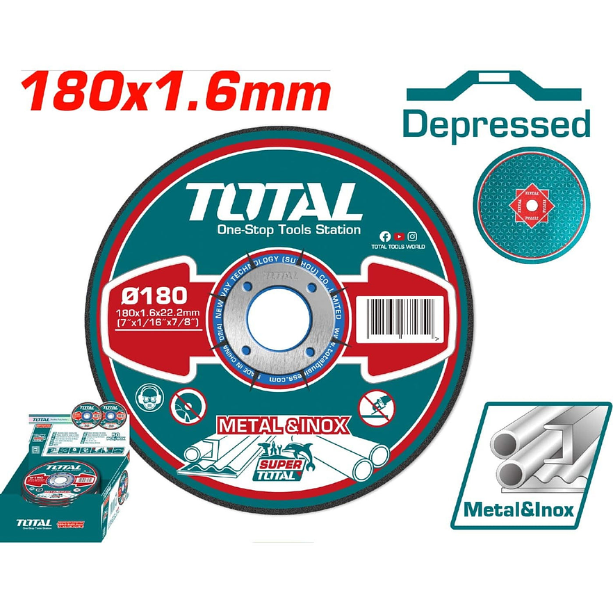 Disco Corte Metal/Acero Inoxidable 7