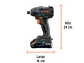 Destornillador de Impacto Inalámbrico Truper 101402 MAX 20V 1/4