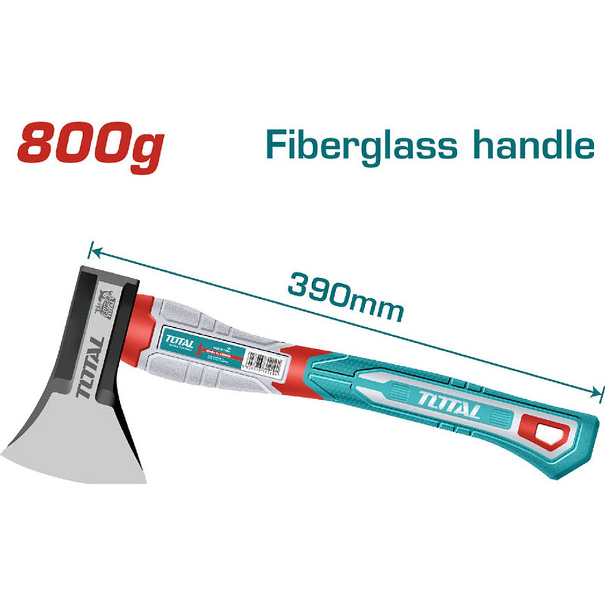 Hacha 800G Mango De Fibra De Vidrio Super Total Thax061800