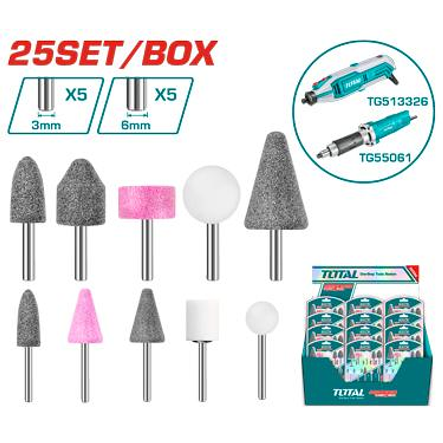 Accesorios De Piedra Para Moto Tool 10 Pzs Total Takb1001