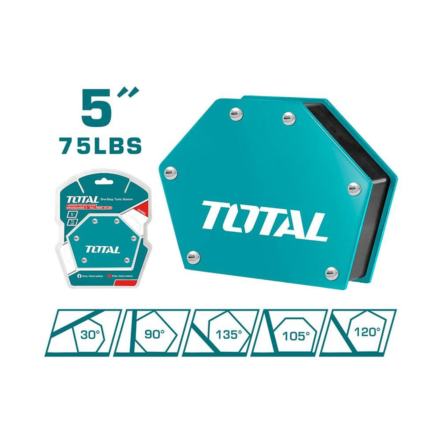 Sujetador Magnetico 5 75Lbs 5 Posiciones Para Soldar Total Tamwh75056